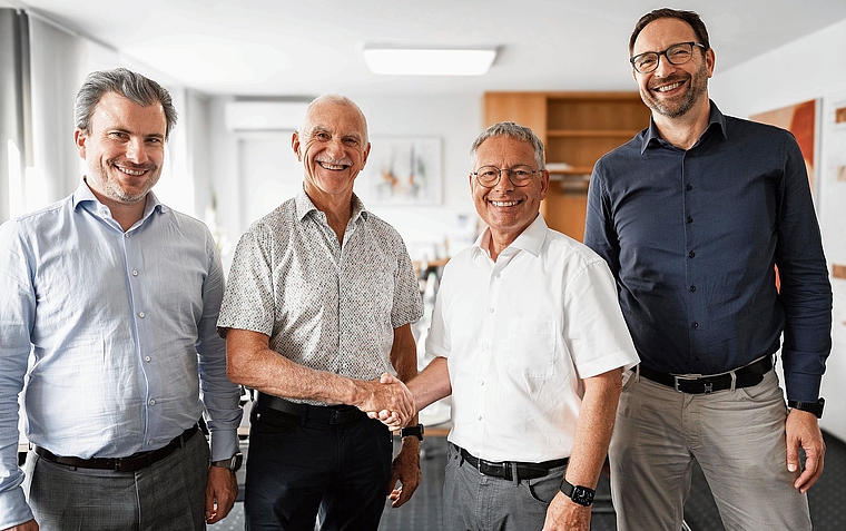 Marcel Rüfenacht, Fritz Hunziker, Franco Borner und Stefan Iseli (von links).Bild: Andy Brunner