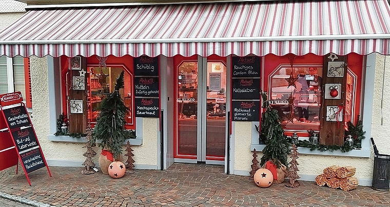 Die Metzgerei Klauser in Uerkheim kämpft mit den Folgen des Webland-Systemausfalls.Bild: zVg