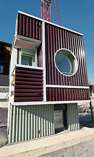 Muster: So könnten Teile der Nordbau-Fassade künftig aussehen.Bild: RAN