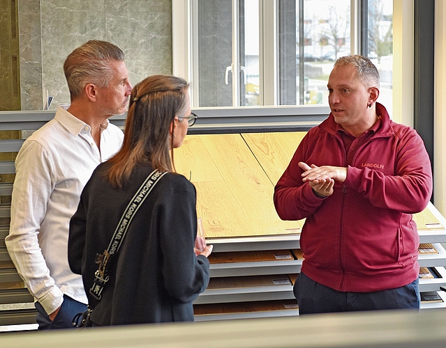 Kompetente Beratung im Bereich Innenausbau stand den Besucherinnen und Besuchern während des Anlasses offen.