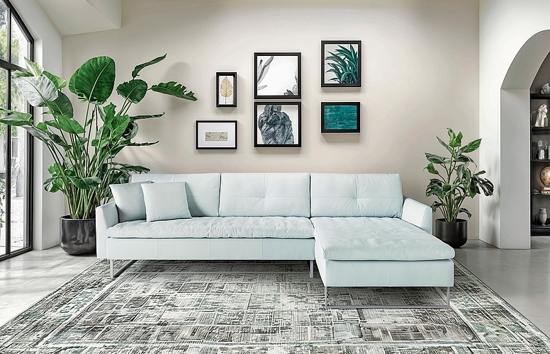 Das Sofa Alea von Artanova verbindet zeitlose Eleganz mit hohem Sitzkomfort.