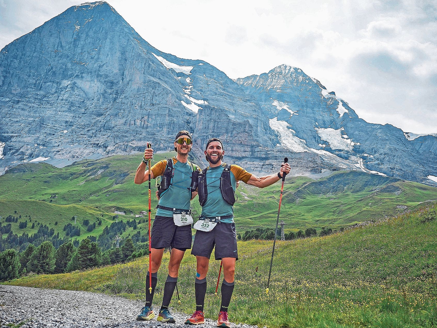 Fabian Hauri und Lukas Morgenthaler bringen sich beim Eiger Ultratrail E101 über 102 km im Juli 2025 in Form. Fabian Hauri und Lukas Morgenthaler bringen sich beim Eiger Ultratrail E101 über 102 km im Juli 2025 in Form.