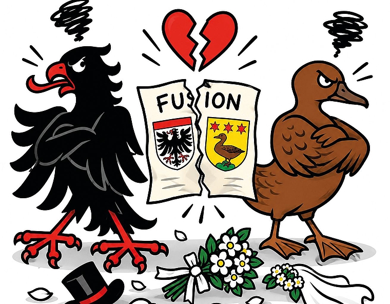 Die geplante Fusion von Aarau und Unterentfelden ist gescheitert. Bild: KI-generiert