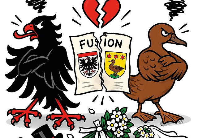 Die geplante Fusion von Aarau und Unterentfelden ist gescheitert. Bild: KI-generiert