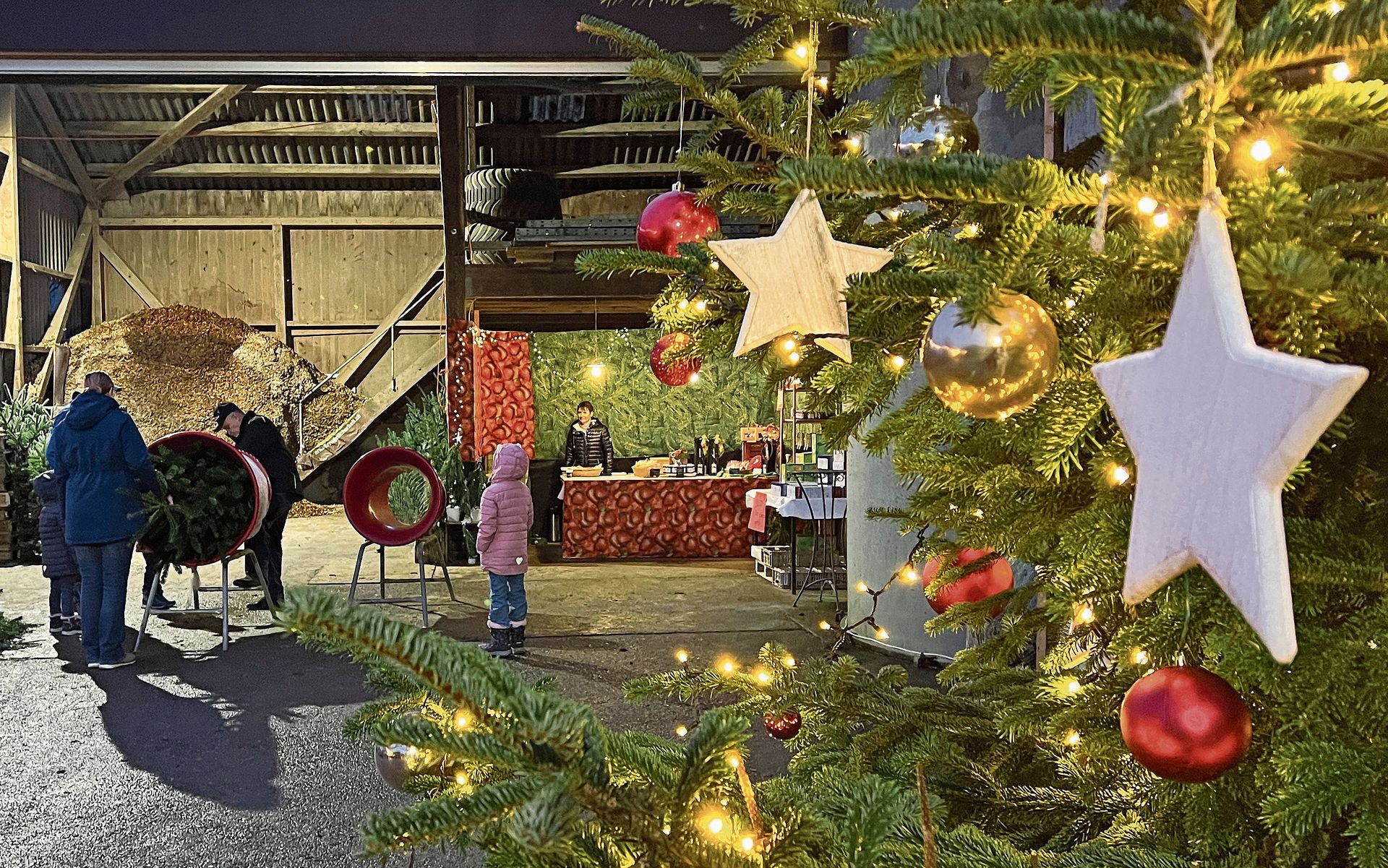 Auf dem Egghof in Muhen wurden 50 Weihnachtsbäume abgegeben, die restlichen 50 in Lenzburg und Gränichen.