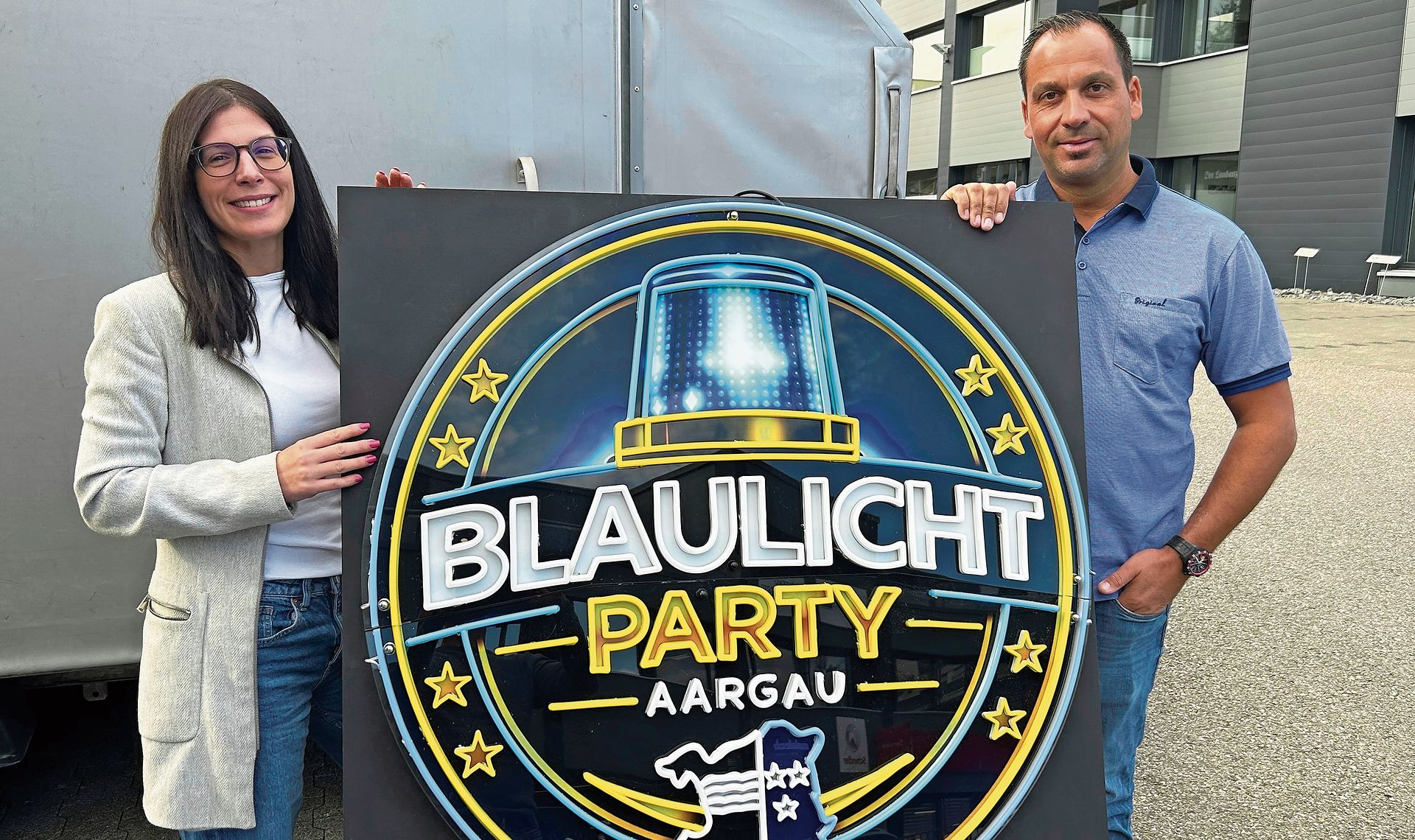 Christina Camadini und Marco Huggenberger sind die treibenden Köpfe hinter der Blaulichtparty.Bild: agu Christina Camadini und Marco Huggenberger sind die treibenden Köpfe hinter der Blaulichtparty.Bild: agu