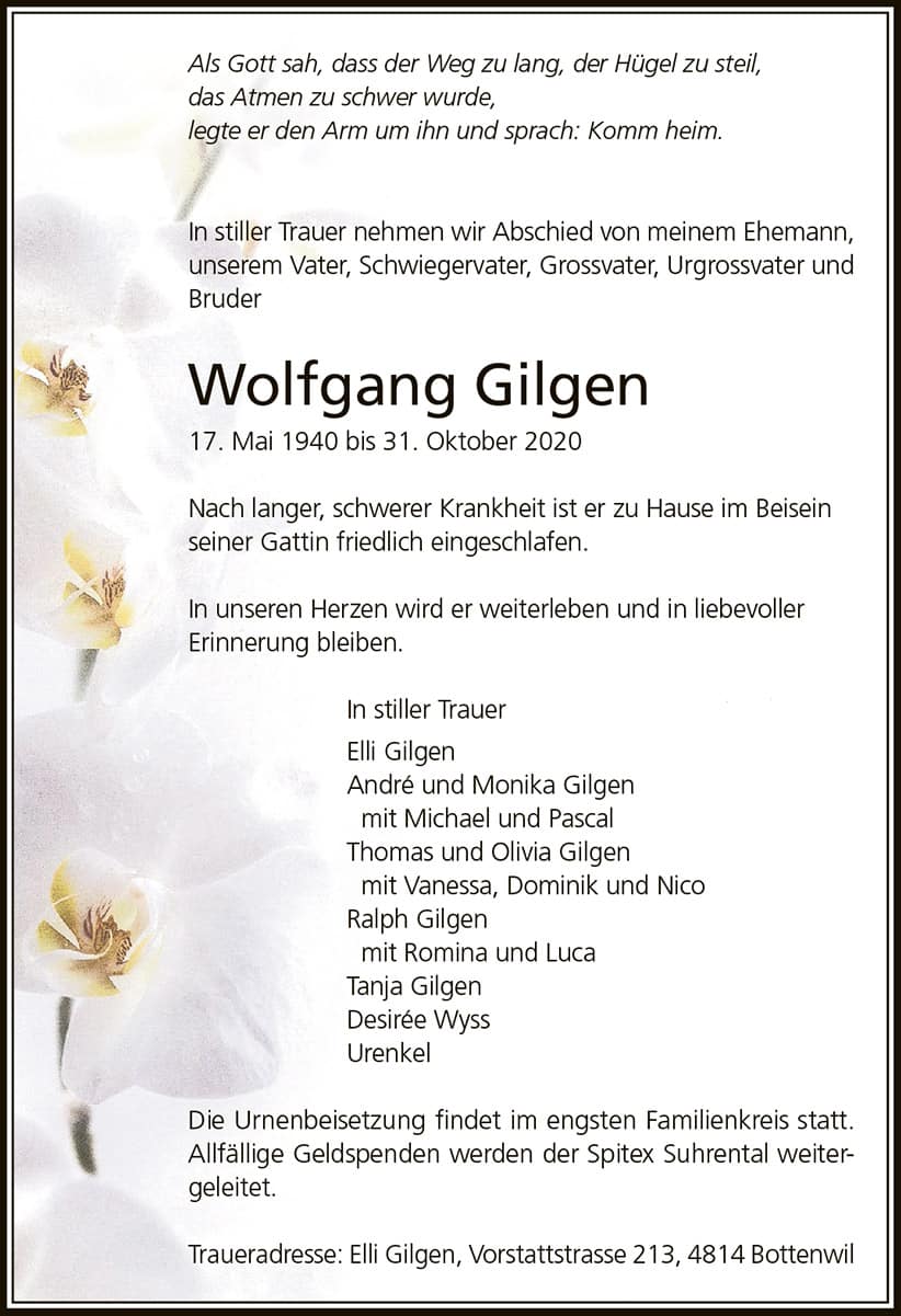 Wolfgang Gilgen | Der Landanzeiger