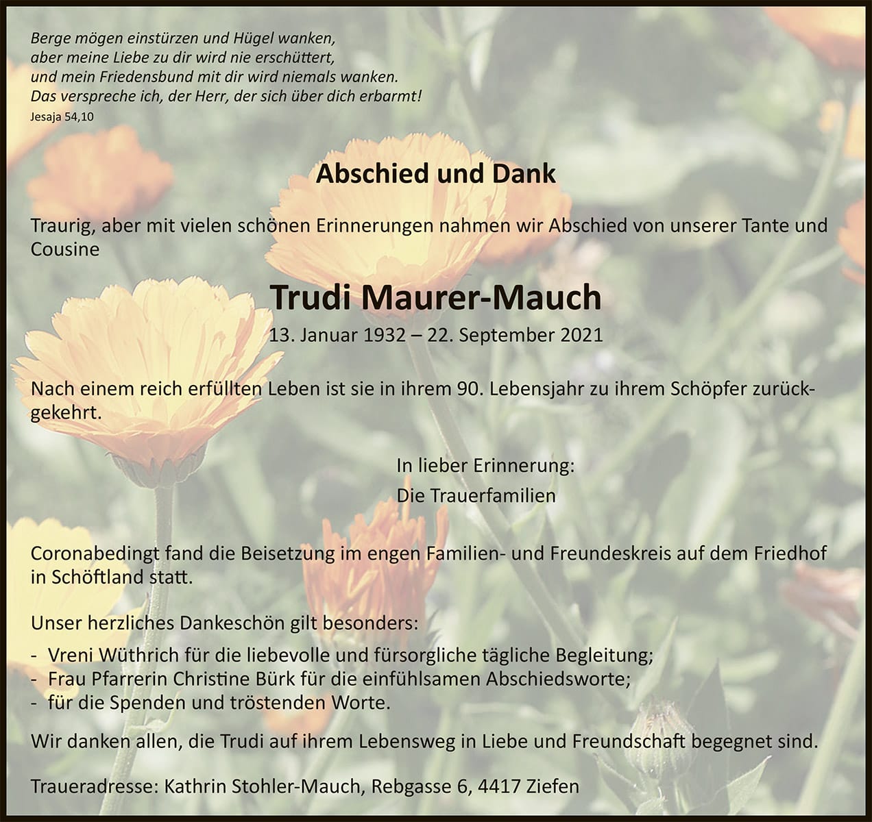 Trudi Maurer-Mauch | Der Landanzeiger